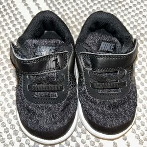 Nike Flex Contact Sneakers Toddler 5c Black /Grey EUC
